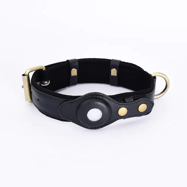 Leather Anti Lost Dog Collar