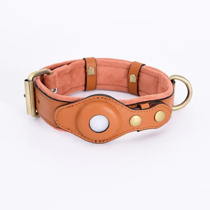 Leather Anti Lost Dog Collar